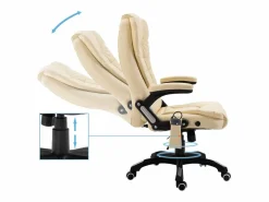 vidaxl Silla De Oficina|Silla de oficina de masaje de cuero sintético color