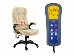 vidaxl Silla De Oficina|Silla de oficina de masaje de cuero sintético color