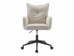 Vente-unique Silla De Escritorio|Silla de oficina de pana color y negra, altura regulable - BATARU by Pascal Morabito