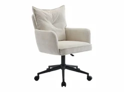 Vente-unique Silla De Escritorio|Silla de oficina de pana color y negra, altura regulable - BATARU by Pascal Morabito