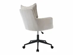 Vente-unique Silla De Escritorio|Silla de oficina de pana color y negra, altura regulable - BATARU by Pascal Morabito