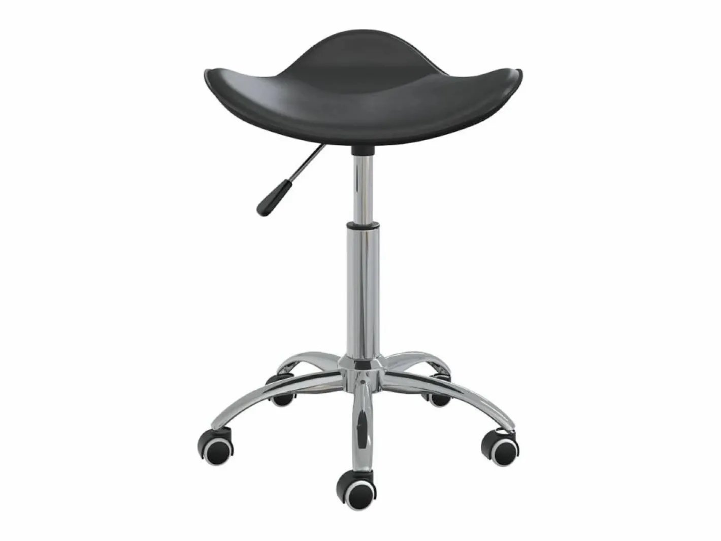 Taburete De Oficina|Silla de oficina de piel sintética negra