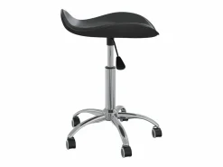 Taburete De Oficina|Silla de oficina de piel sintética negra