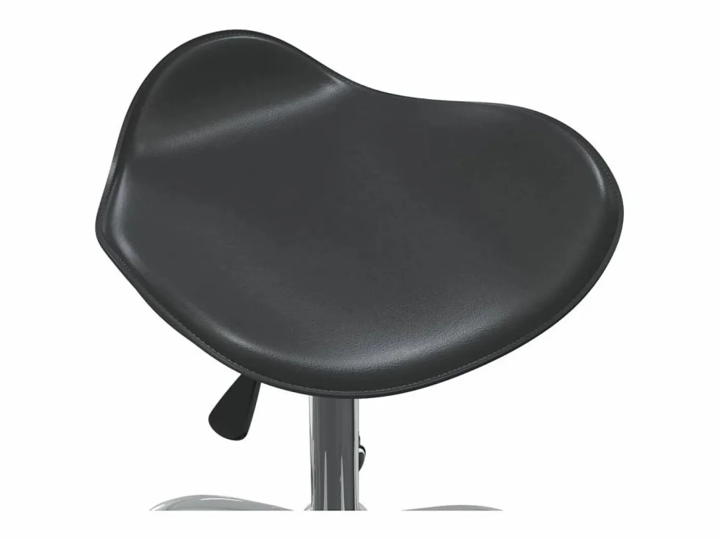 Taburete De Oficina|Silla de oficina de piel sintética negra