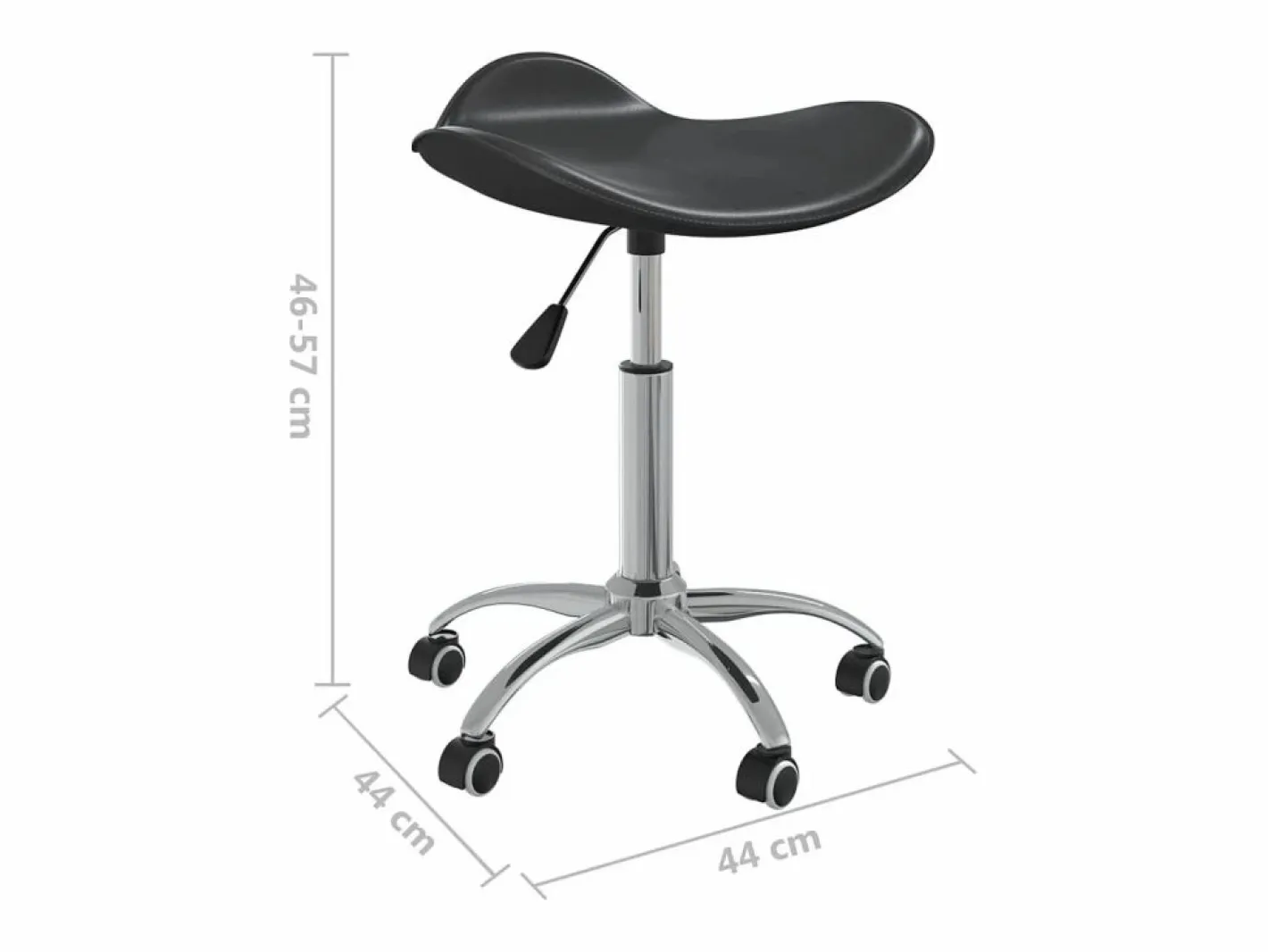Taburete De Oficina|Silla de oficina de piel sintética negra
