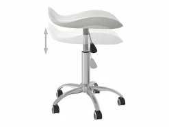 Silla de oficina de piel sintética blanca Blanco Online