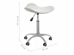 Silla de oficina de piel sintética blanca Blanco Online