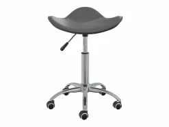 Silla de oficina de piel sintética gris Crema Outlet