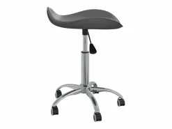 Silla de oficina de piel sintética gris Crema Outlet