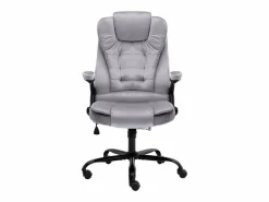 vidaxl Silla de oficina de terciopelo claro Gris New