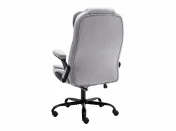 vidaxl Silla de oficina de terciopelo claro Gris New