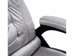 vidaxl Silla de oficina de terciopelo claro Gris New