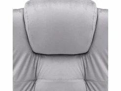 vidaxl Silla de oficina de terciopelo claro Gris New