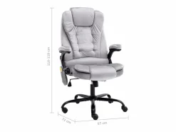 vidaxl Silla De Oficina|Silla de oficina de terciopelo claro