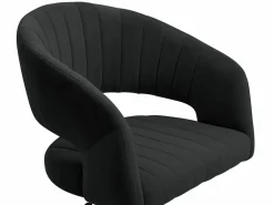 Silla de oficina de terciopelo y metal dorado - TIRIESI^Vente-unique
