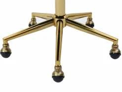 Silla de oficina de terciopelo y metal dorado - TIRIESI^Vente-unique