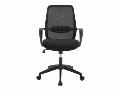 Vente-unique Silla de oficina en tela en color - VATISTA Negro Best