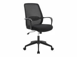 Vente-unique Silla de oficina en tela en color - VATISTA Negro Best