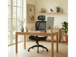 ADEC Silla de oficina Ergo altura regulable transpirable 118-124x70x70 cm Negro Best