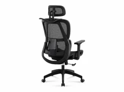 ADEC Silla de oficina Ergo altura regulable transpirable 118-124x70x70 cm Negro Best