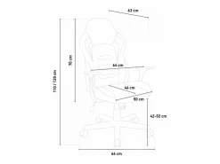 FRANCHINISHOP Silla Gaming|Silla de oficina ergonómica en símil piel Aragon racing sport style