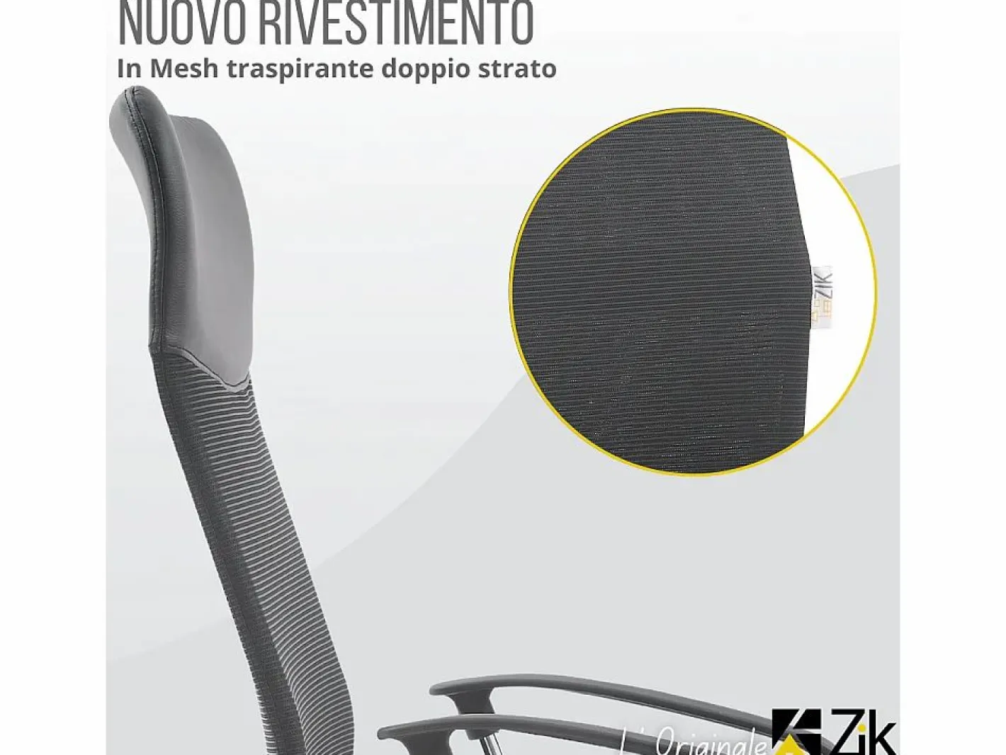 Silla de Oficina Ergonómica Giratoria con Reposabrazos, Ejecutiva, - ZIK^ Hot