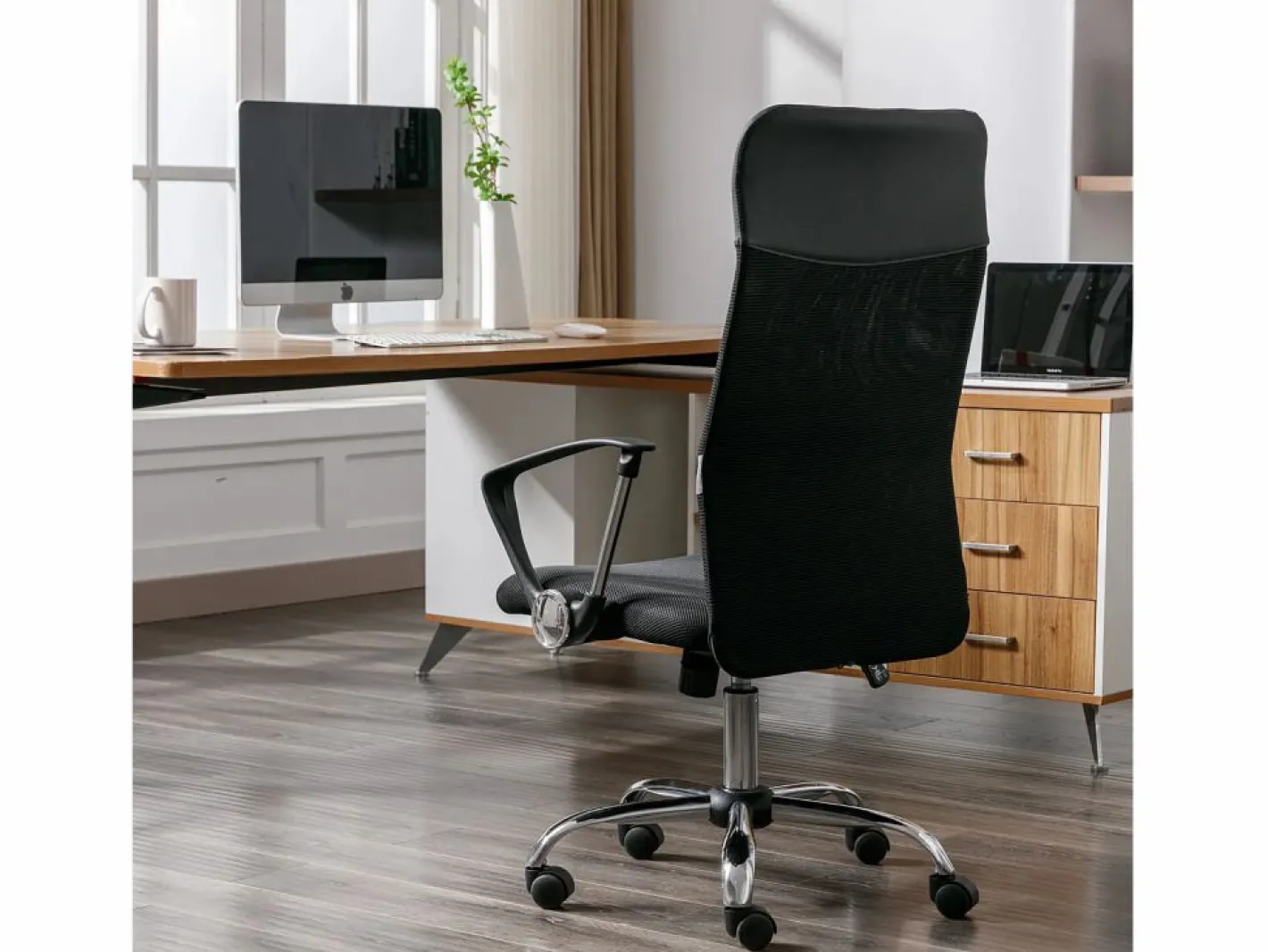Silla de Oficina Ergonómica Giratoria con Reposabrazos, Ejecutiva, - ZIK^ Hot