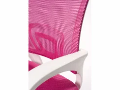 Kayelles Silla de oficina ergonómica giratoria ajustable en altura, asiento de tejido Mesh, soporte lumbar, ruedas suaves FLAG-E ( blanco) Rosa Online