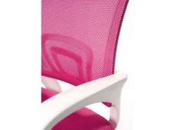 Kayelles Silla de oficina ergonómica giratoria ajustable en altura, asiento de tejido Mesh, soporte lumbar, ruedas suaves FLAG-E ( blanco) Rosa Online