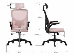 Silla de oficina ergonomica, asiento ordenador regulable con reposacabezas^ML-DESIGN Online