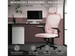 Silla de oficina ergonomica, asiento ordenador regulable con reposacabezas^ML-DESIGN Online