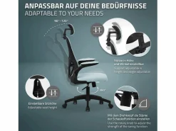 ML-DESIGN Silla Gaming|Silla de oficina ergonomica, asiento ordenador regulable con reposacabezas