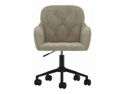 Silla de oficina giratoria de terciopelo claro^Clicnbuy New
