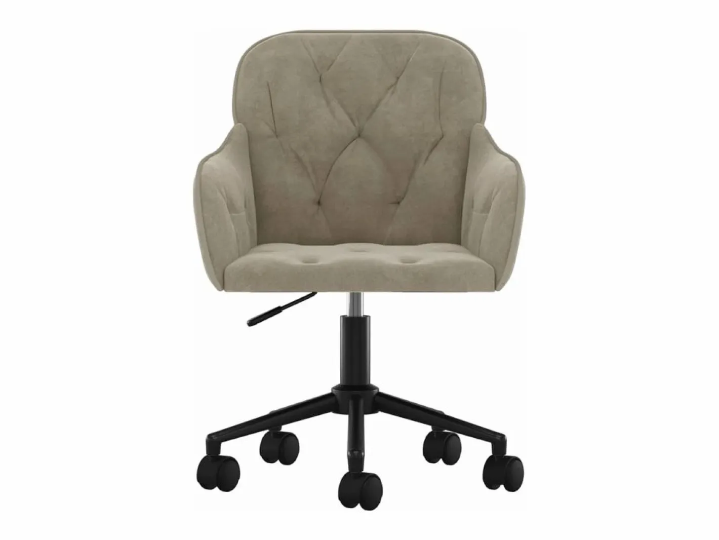 Silla de oficina giratoria de terciopelo claro^Clicnbuy New
