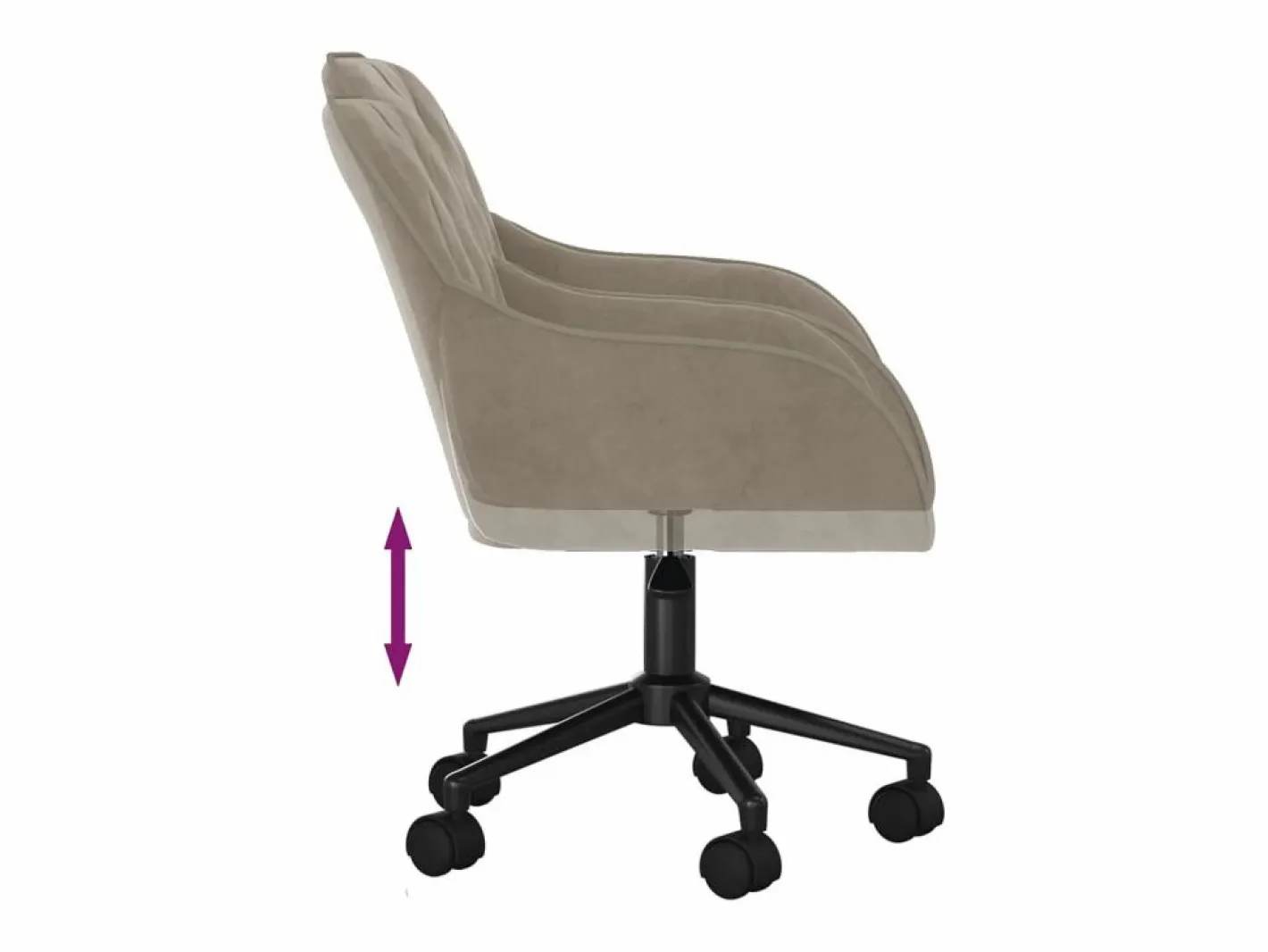Silla de oficina giratoria de terciopelo claro^Clicnbuy New