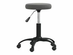 Silla de oficina giratoria de terciopelo gris oscuro^ Best