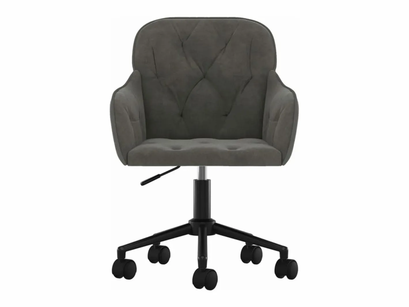 Clicnbuy Silla De Escritorio|Silla de oficina giratoria de terciopelo oscuro