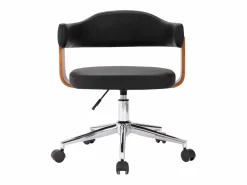 Silla de oficina giratoria madera curvada cuero sintético^Clicnbuy Online