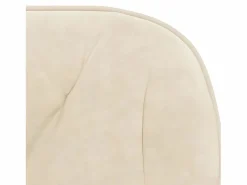 Clicnbuy Silla de oficina giratoria de terciopelo color Crema Outlet