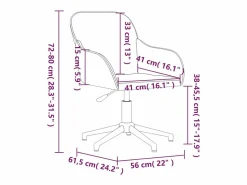 Clicnbuy Silla de oficina giratoria de terciopelo color Crema Outlet