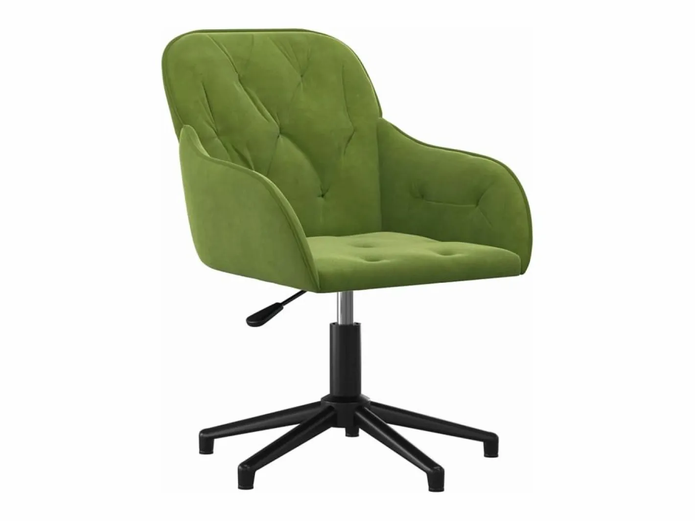 Silla de oficina giratoria de terciopelo claro ES802663^ Best
