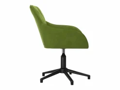 Silla de oficina giratoria de terciopelo claro ES802663^ Best