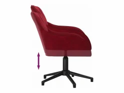 Silla de oficina giratoria de terciopelo tinto^Clicnbuy Discount