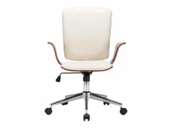 Silla de oficina giratoria cuero sintético madera curva^Clicnbuy Clearance