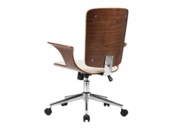 Silla de oficina giratoria cuero sintético madera curva^Clicnbuy Clearance