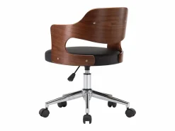 Silla de oficina giratoria madera curvada cuero sintético ES476282^ Online