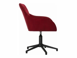 Silla de oficina giratoria de terciopelo tinto ES820330^ Hot