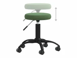 Clicnbuy Silla De Escritorio|Silla de oficina giratoria de terciopelo oscuro