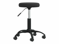 Silla de oficina giratoria de terciopelo Negro Sale
