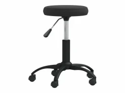 Silla de oficina giratoria de terciopelo Negro Sale